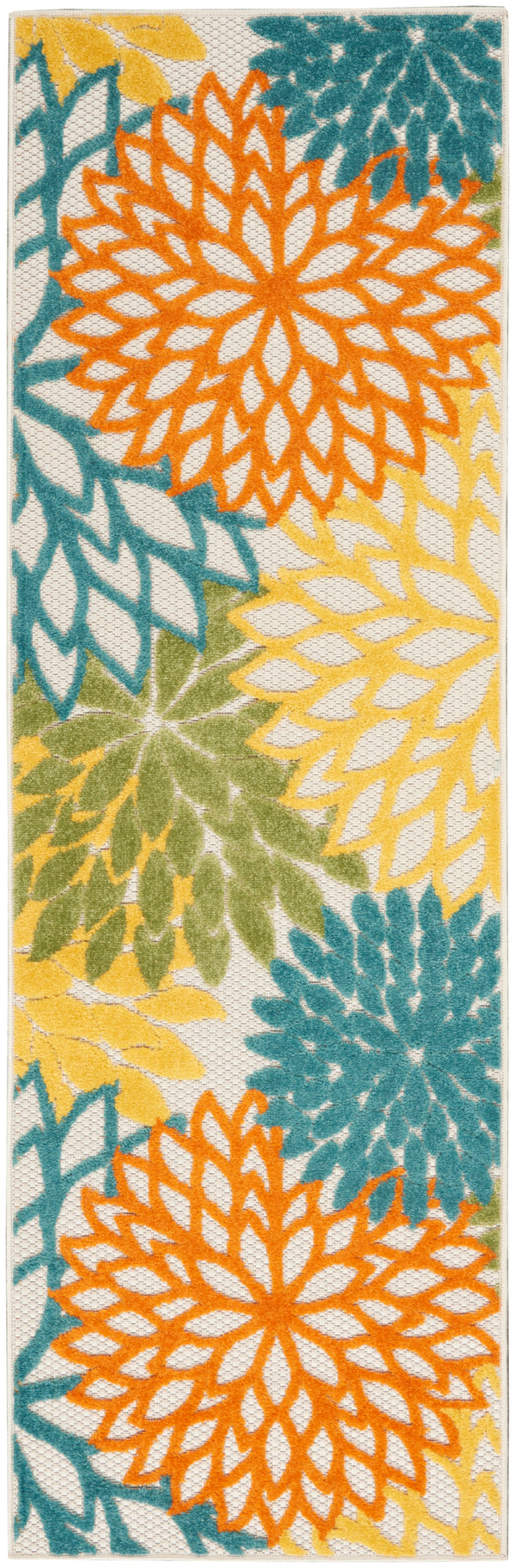 nourison aloha alh05 turquoise multicolor rug