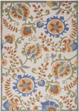 nourison aloha alh17 ivory blue rug