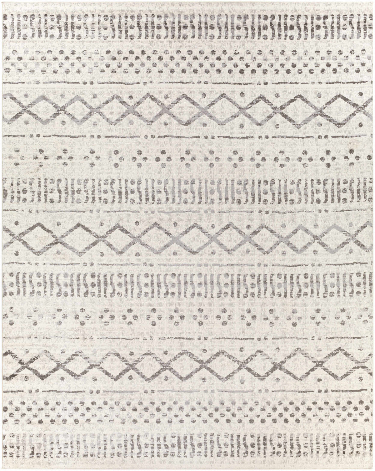 Hauteloom Geebung GEEB Medium Gray Machine Made Polypropylene Rug