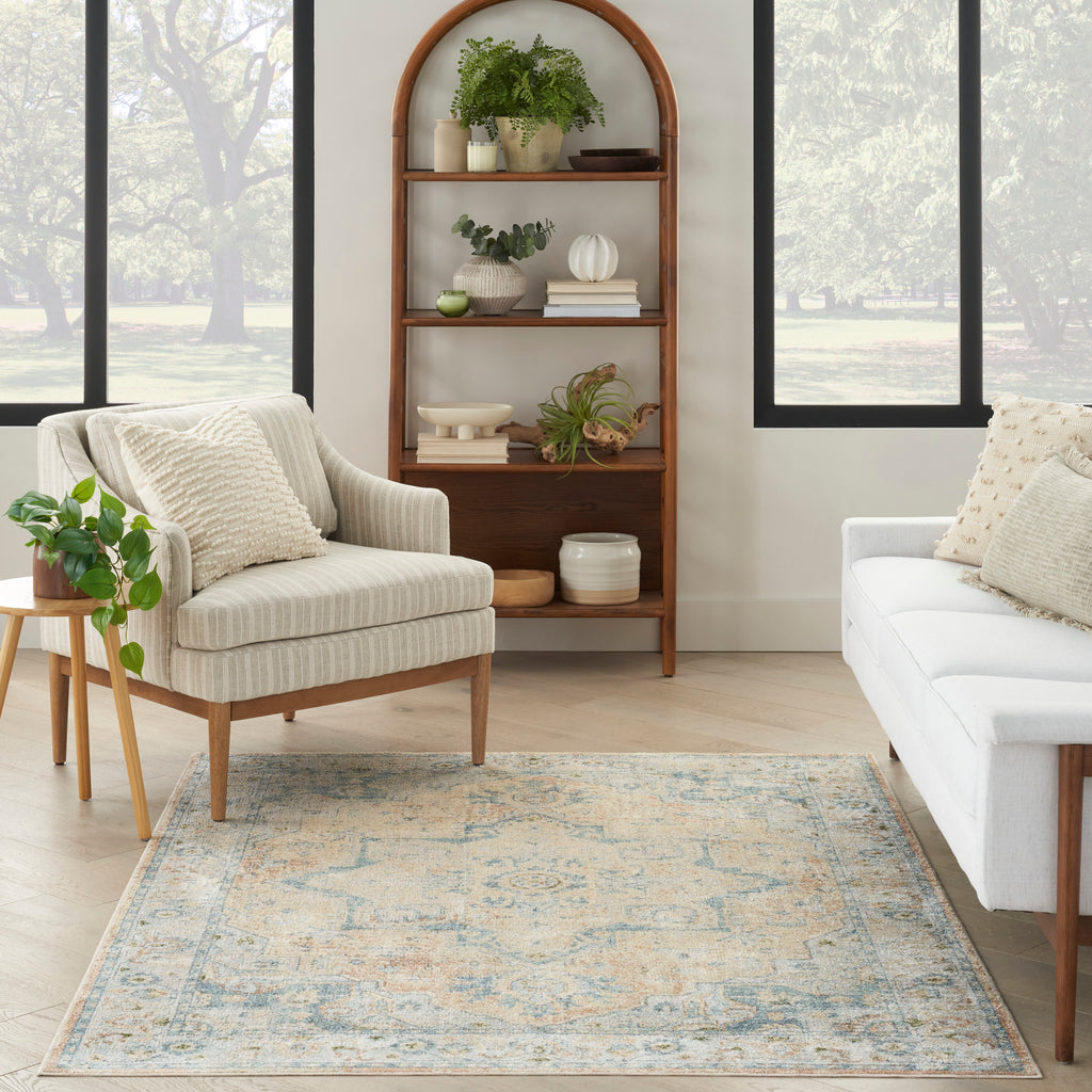 nourison astra machine washable asw12 beige blue rug
