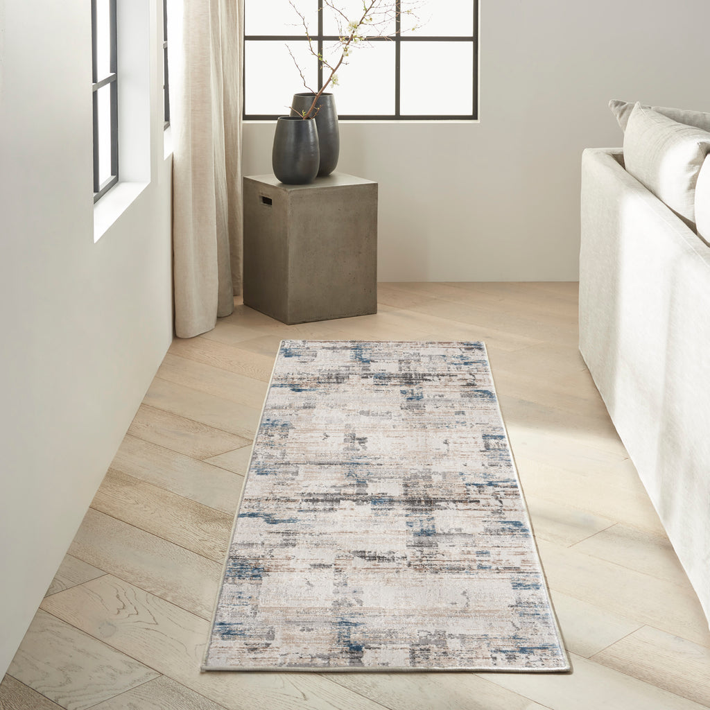 nourison ck022 infinity ifn06 ivory grey blue rug
