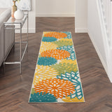 nourison aloha alh05 turquoise multicolor rug