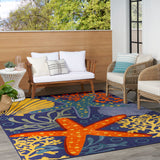 nourison aloha alh24 navy multicolor rug