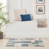 nourison astra machine washable asw09 blue ivory rug