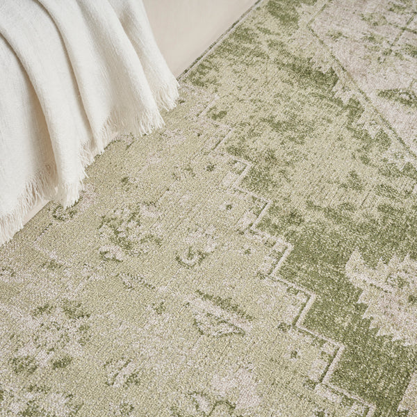 nourison astra machine washable asw11 ivory green rug