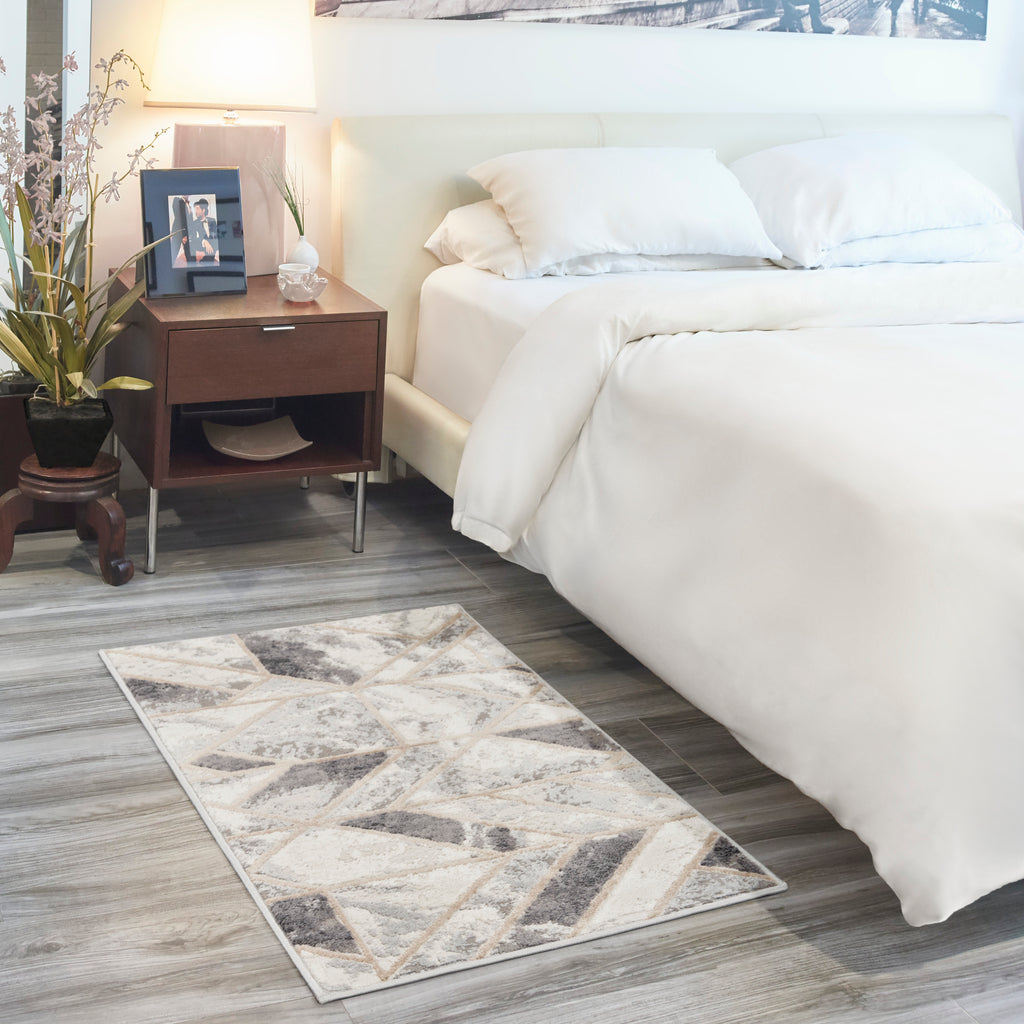 nourison elation etn11 ivory grey rug