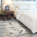 nourison elation etn11 ivory grey rug