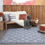 nourison easy care nes01 denim blue rug