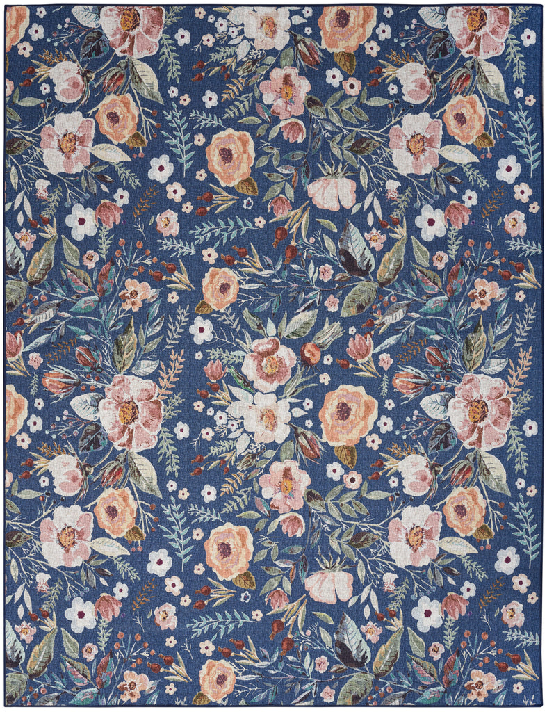 nourison nourison washables nwb01 navy multicolor rug