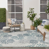 nourison garden oasis goa05 blue rug