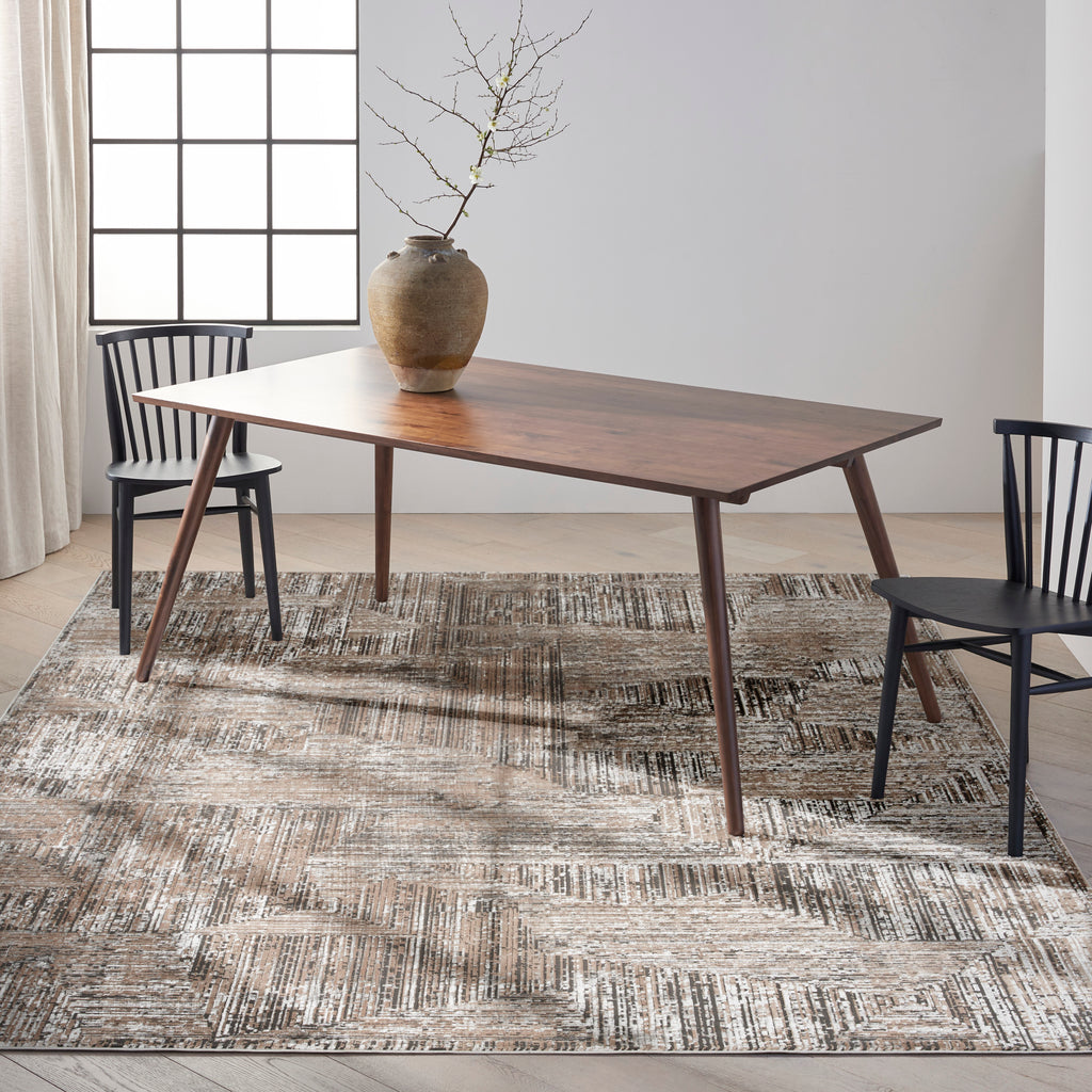 nourison ck024 irradiant irr01 black ivory rug