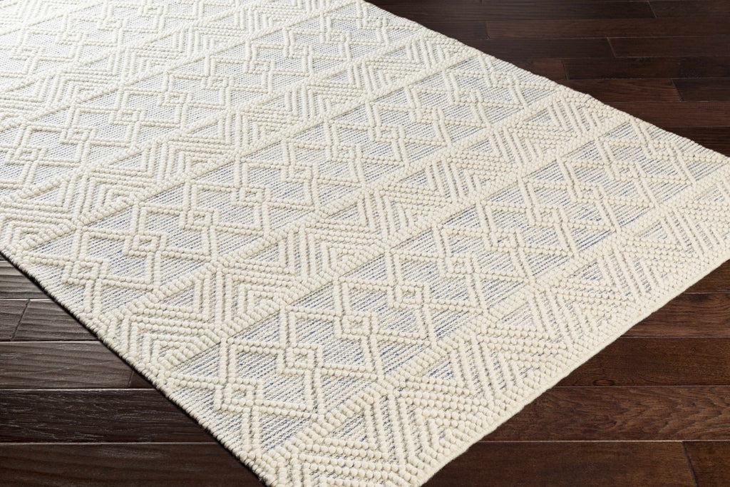Hauteloom Ginter GIN White Woven/Flatwoven Wool Rug