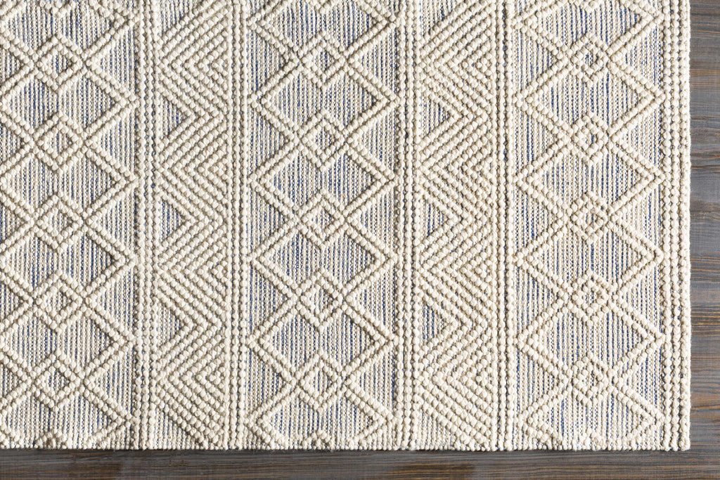 Hauteloom Ginter GIN White Woven/Flatwoven Wool Rug