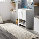 Hauteloom Ginter GIN White Woven/Flatwoven Wool Rug