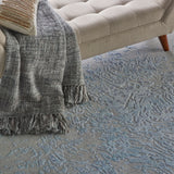 nourison silk shadows sha18 grey blue rug