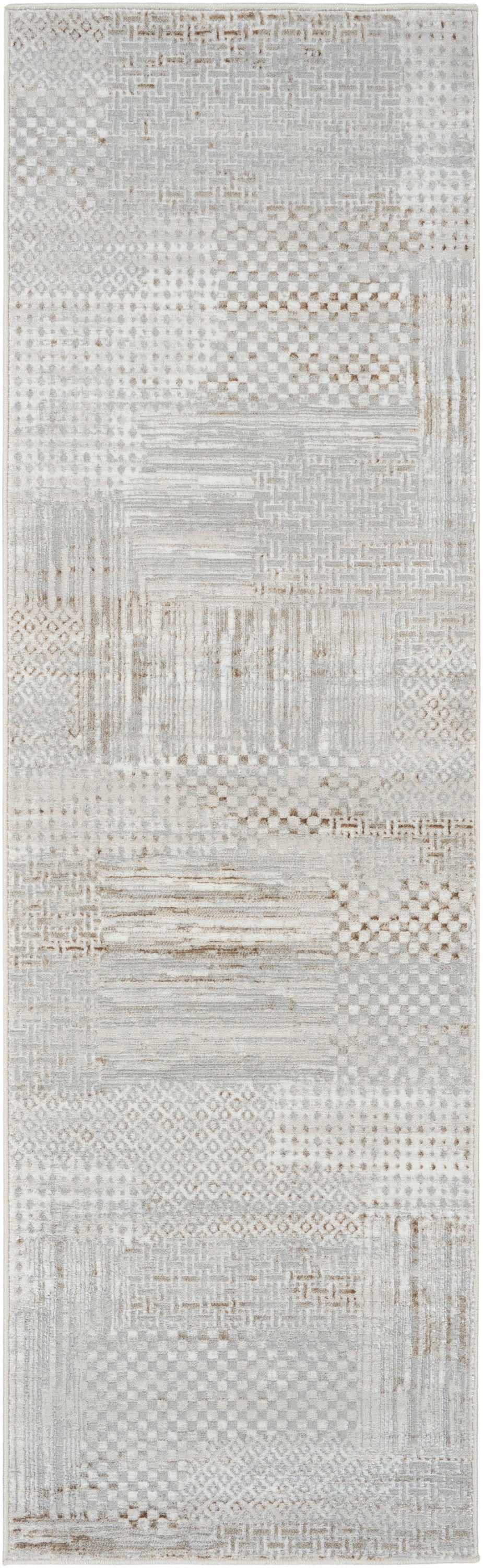 nourison glitz glz09 silver grey rug