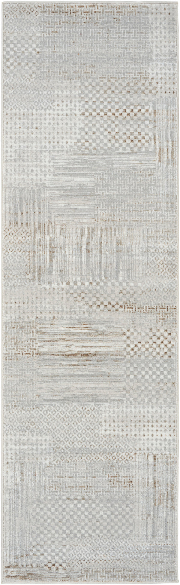 nourison glitz glz09 silver grey rug