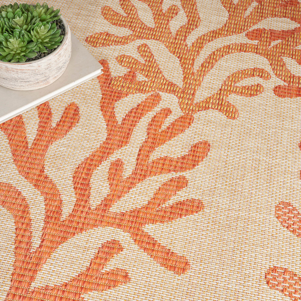 nourison garden oasis goa05 coral rug