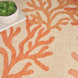 nourison garden oasis goa05 coral rug