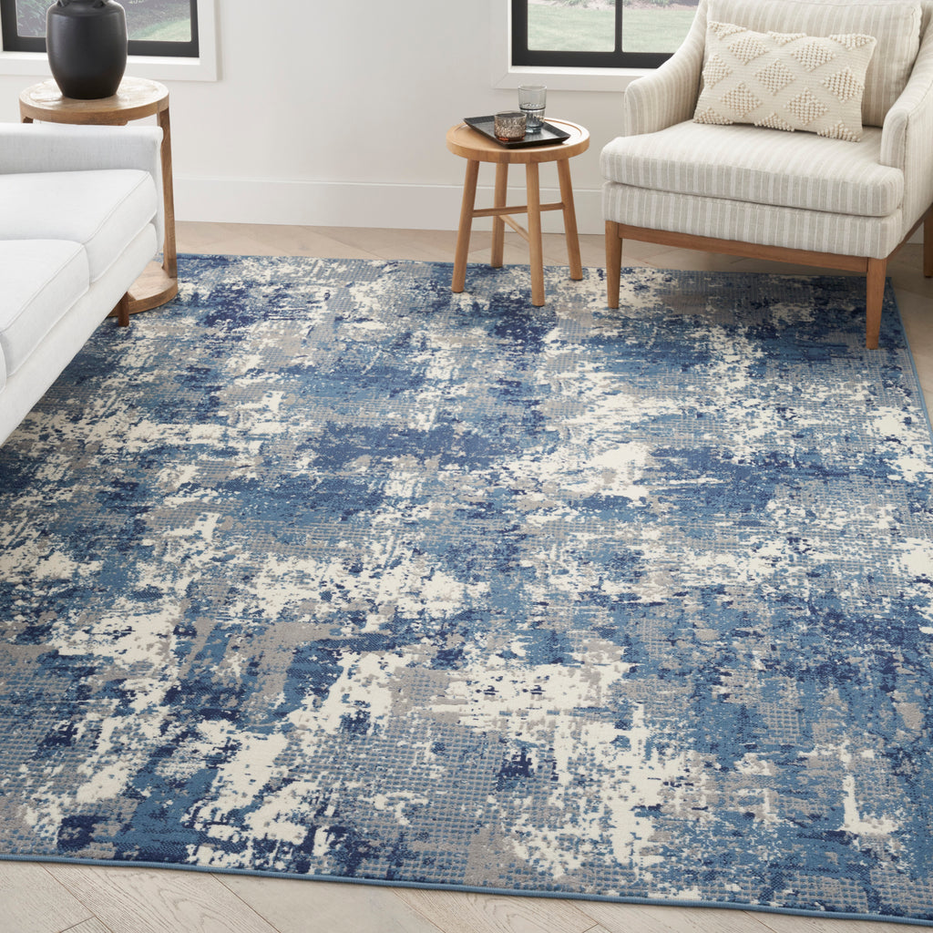 nourison grafix grf38 navy blue rug