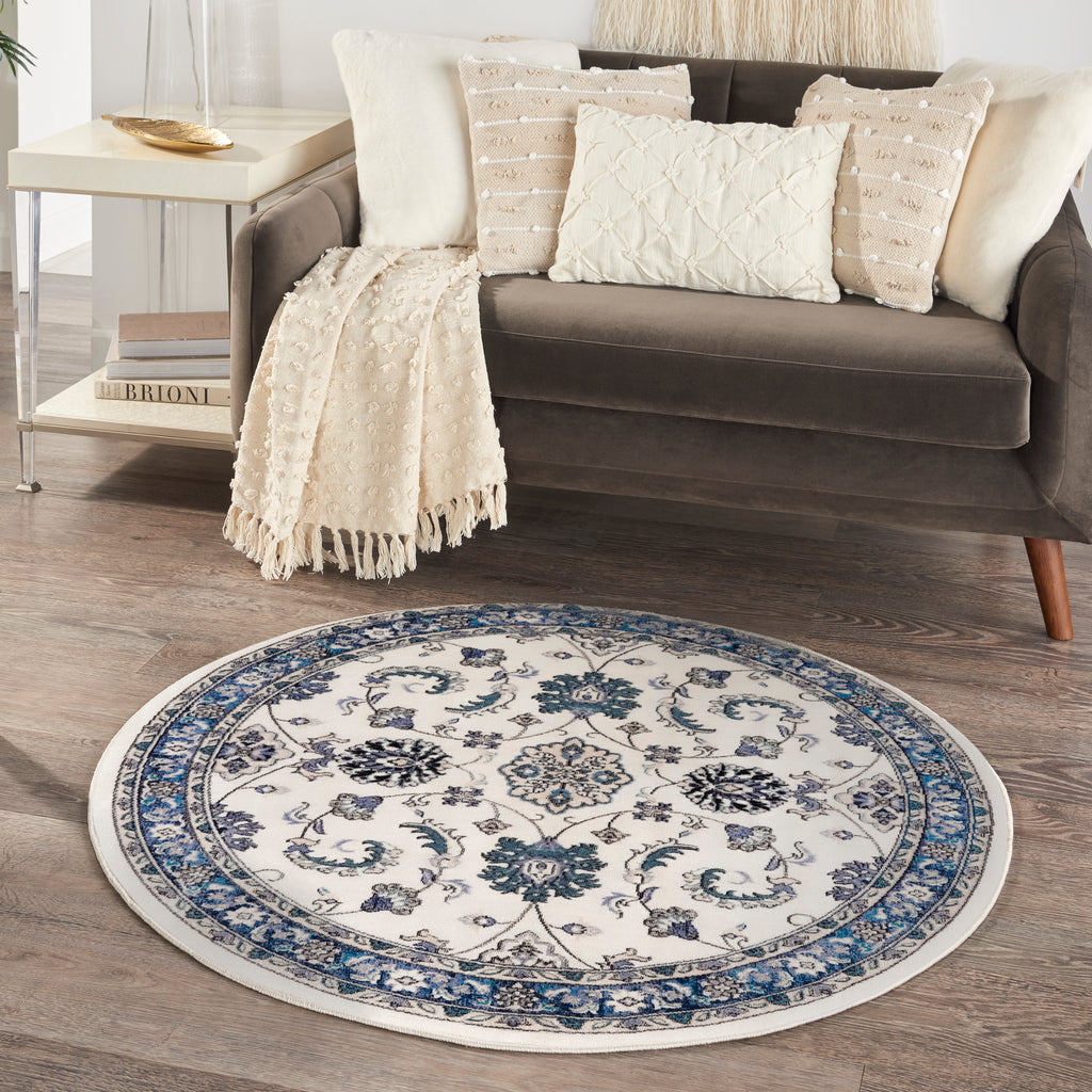 nourison nourison essentials nre05 ivory blue rug