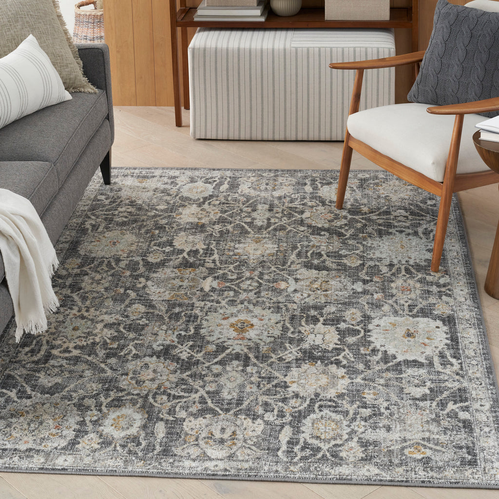 nourison oushak home ous01 charcoal rug