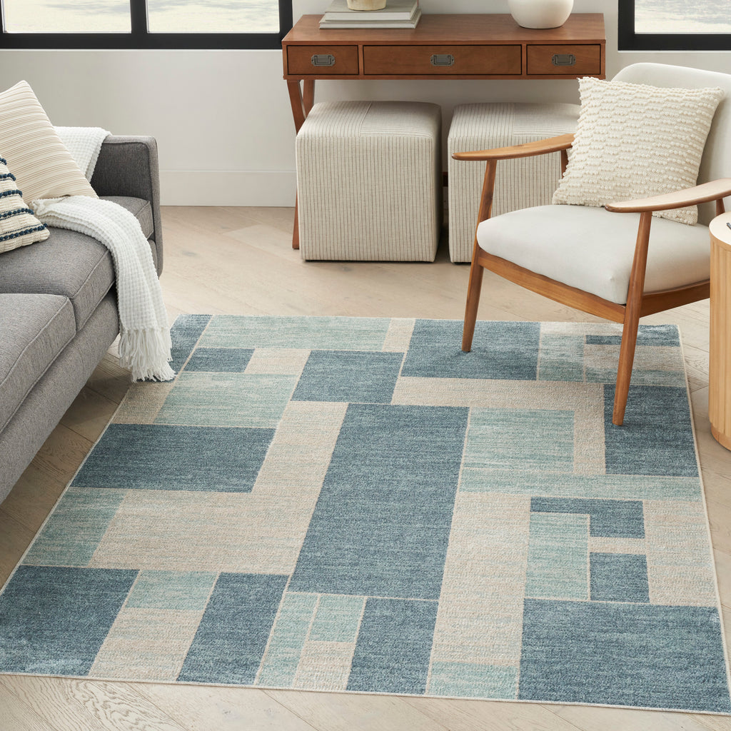 nourison astra machine washable asw09 blue ivory rug