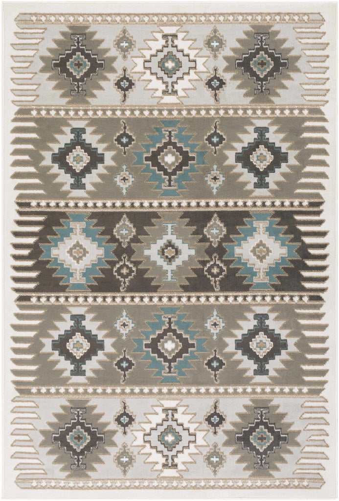Hauteloom Eagleby GLBY Silver Gray Machine Made Polypropylene Rug
