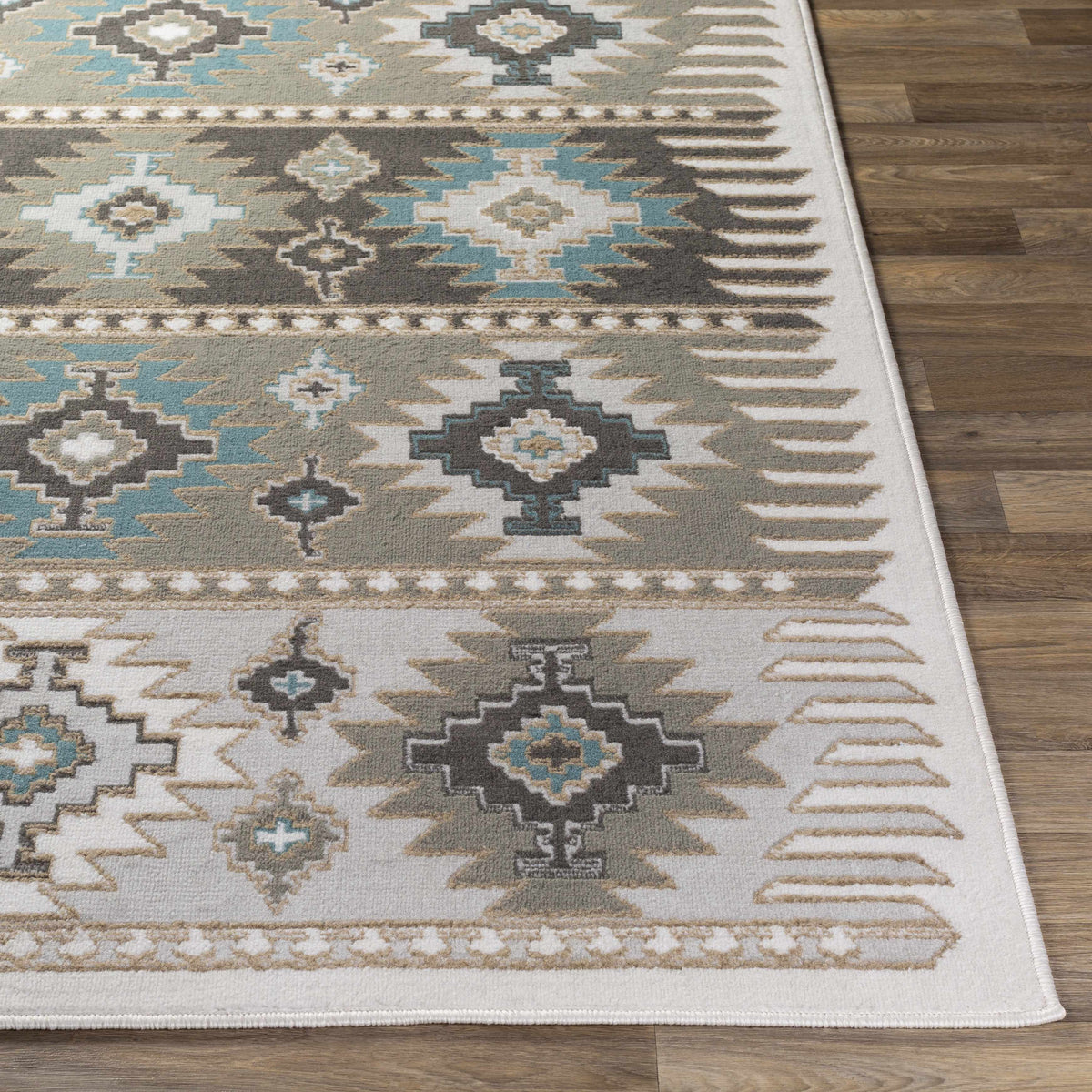 Hauteloom Eagleby GLBY Silver Gray Machine Made Polypropylene Rug