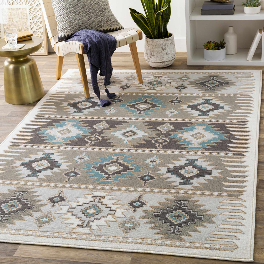 Hauteloom Eagleby GLBY Silver Gray Machine Made Polypropylene Rug