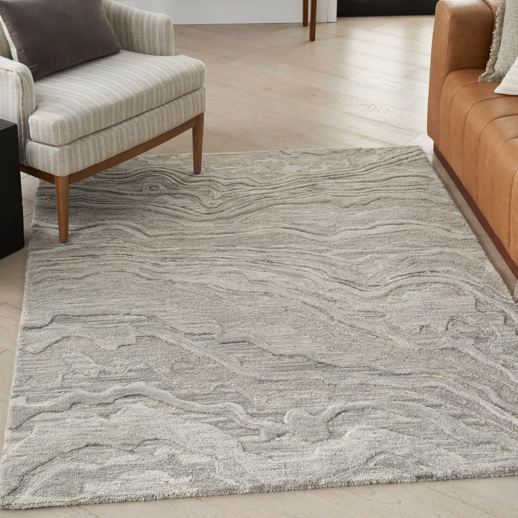 nourison graceful gru01 grey rug