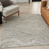 nourison graceful gru01 grey rug