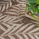 nourison garden oasis goa01 mocha rug