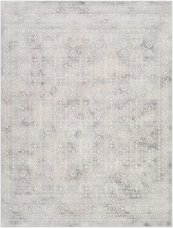 Hauteloom Glyncorrwg GLYNC Light Gray Machine Made Polypropylene Rug