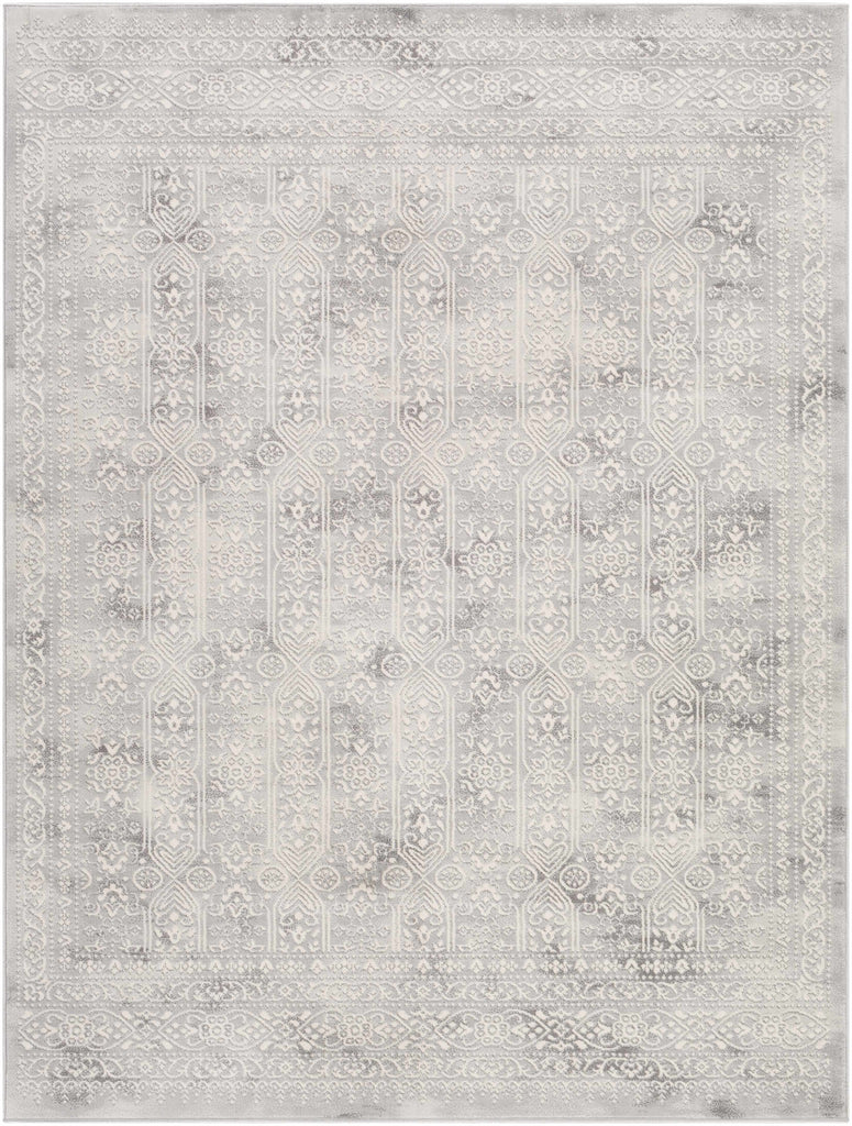 Hauteloom Glyncorrwg GLYNC Light Gray Machine Made Polypropylene Rug