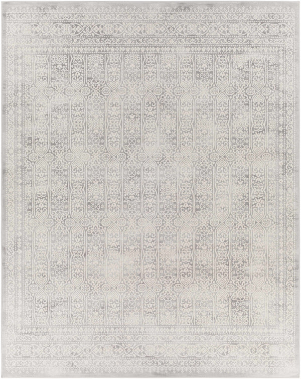 Hauteloom Glyncorrwg GLYNC Light Gray Machine Made Polypropylene Rug