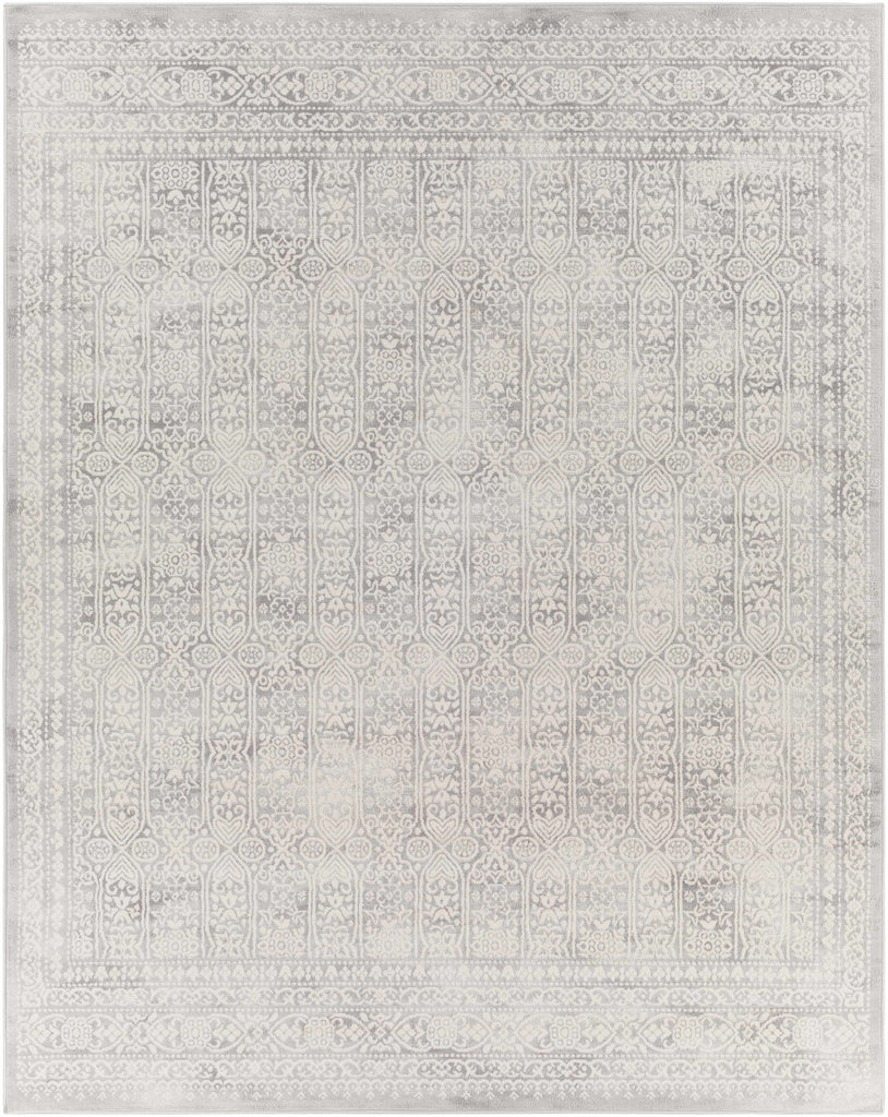 Hauteloom Glyncorrwg GLYNC Light Gray Machine Made Polypropylene Rug