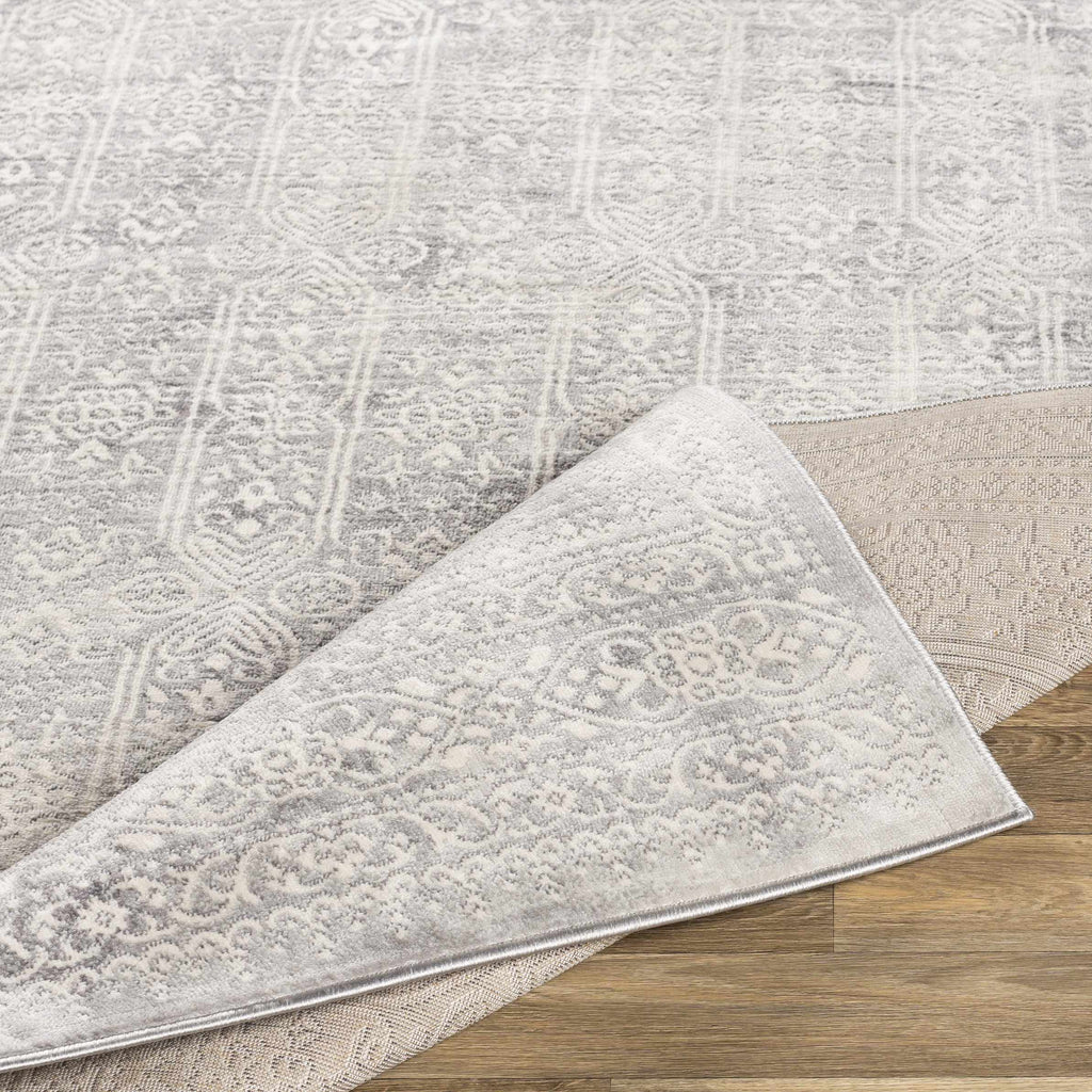 Hauteloom Glyncorrwg GLYNC Light Gray Machine Made Polypropylene Rug