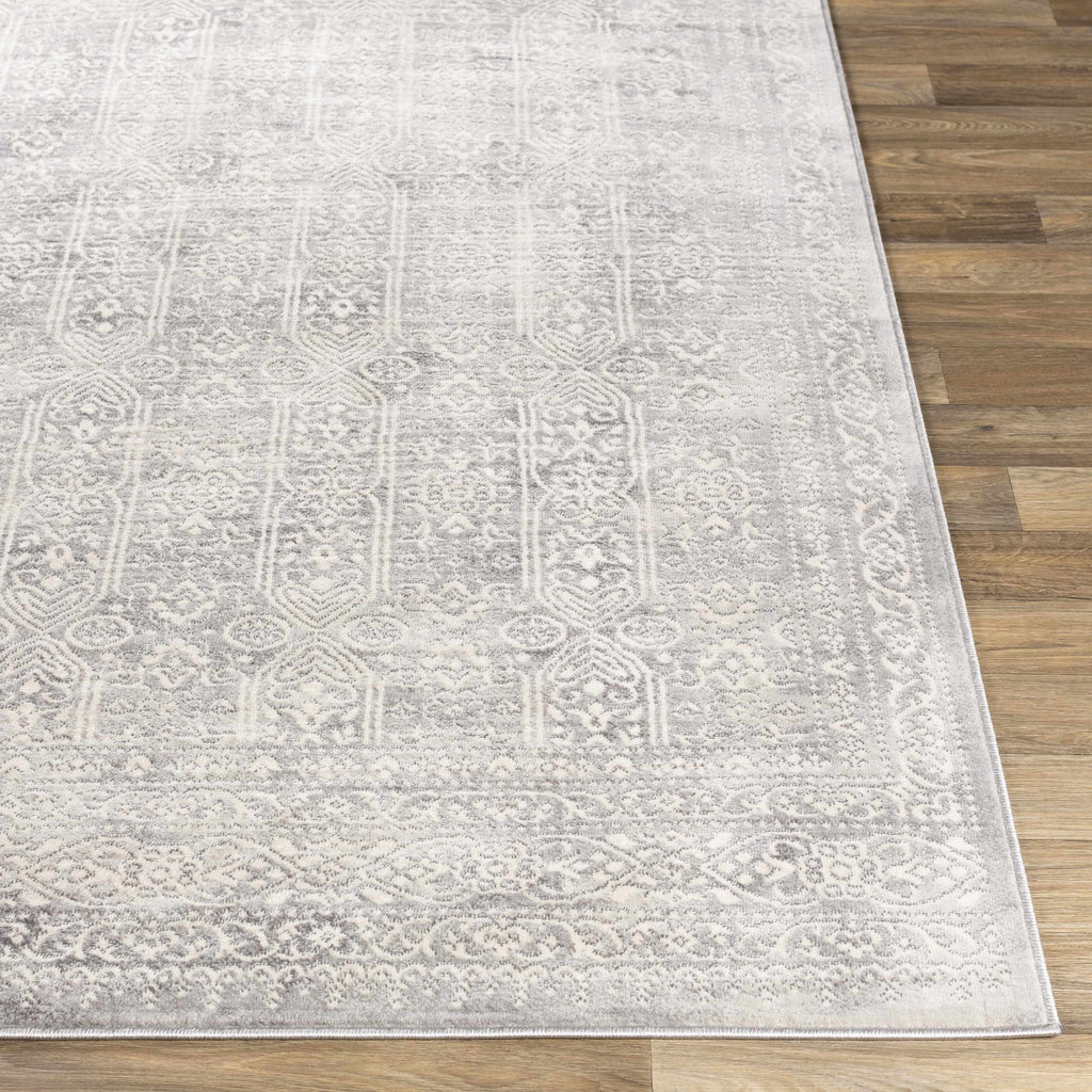 Hauteloom Glyncorrwg GLYNC Light Gray Machine Made Polypropylene Rug