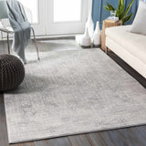 Hauteloom Glyncorrwg GLYNC Light Gray Machine Made Polypropylene Rug