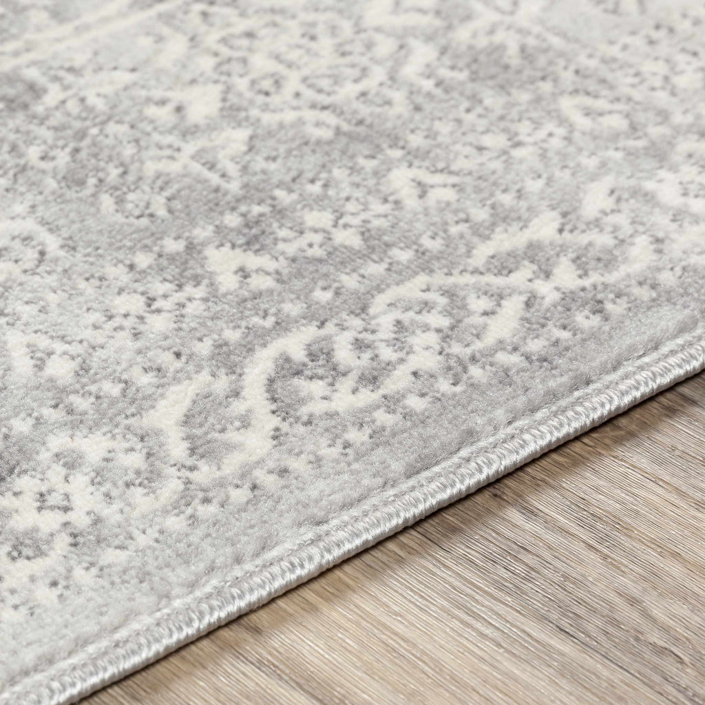 Hauteloom Glyncorrwg GLYNC Light Gray Machine Made Polypropylene Rug