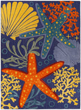 nourison aloha alh24 navy multicolor rug