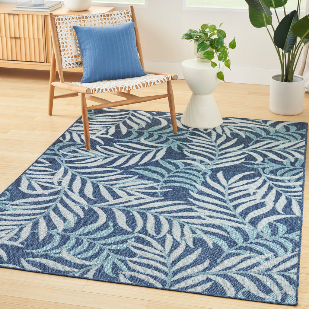 nourison garden oasis goa01 navy rug