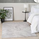 nourison central park west cep01 grey rug