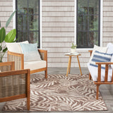 nourison garden oasis goa01 mocha rug