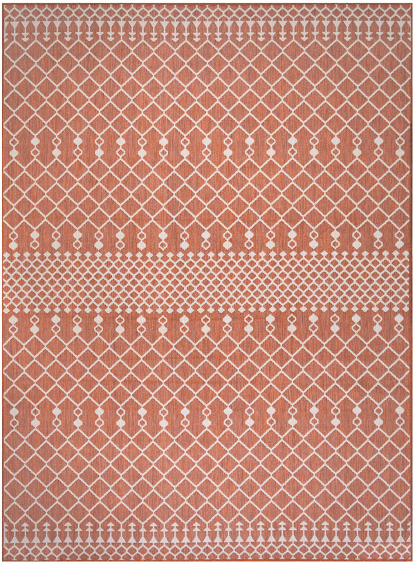 nourison positano pos02 terracotta rug