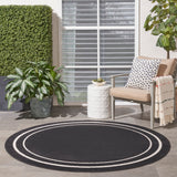 nourison nourison essentials nre02 black ivory rug