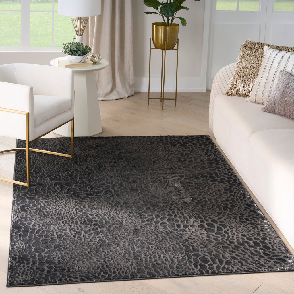 nourison desire dsr08 charcoal silver rug