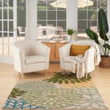 nourison aloha alh05 green multicolor rug