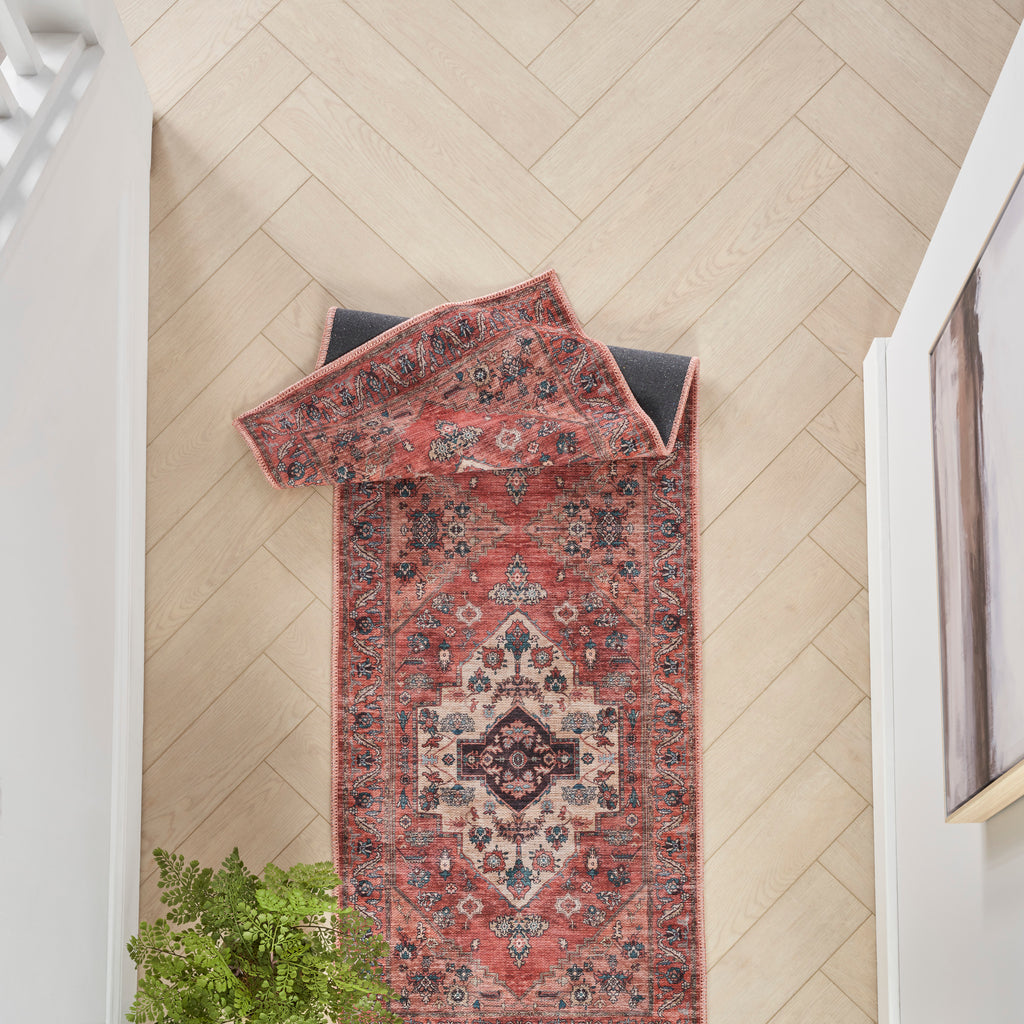 nourison grand washables grw03 rust multicolor rug